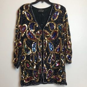 Gorgeous vintage Joseph Le Bon beaded long jacket